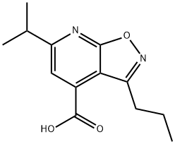 6-isopropyl-3-propylisoxazolo[5,4-b]pyridine-4-carboxylic acid 구조식 이미지