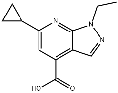 6-cyclopropyl-1-ethyl-1H-pyrazolo[3,4-b]pyridine-4-carboxylic acid Structure