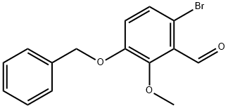 Benzaldehyde, 6-bromo-2-methoxy-3-(phenylmethoxy)- 구조식 이미지