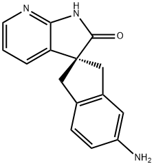 (R)-5-aMino-1,3-dihydrospiro[indene-2,3'-pyrrolo[2,3-b]pyridin]-2'(1'H)-one Structure