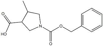1-Cbz-4-Methyl-pyrrolidine-3-carboxylic acid Structure