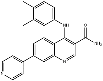 3-Quinolinecarboxamide, 4-[(3,4-dimethylphenyl)amino]-7-(4-pyridinyl)- Structure