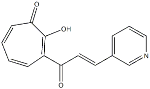2-hydroxy-3-[3-(3-pyridinyl)acryloyl]-2,4,6-cycloheptatrien-1-one 구조식 이미지