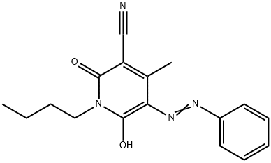 1-Butyl-1,2-dihydro-6-hydroxy-4-methyl-2-oxo-5-(2-phenyldiazenyl)-3-pyridinecarbonitrile Structure