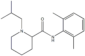 N-(2,6-dimethylphenyl)-1-(2-methylpropyl)piperidine-2-carboxamide 구조식 이미지