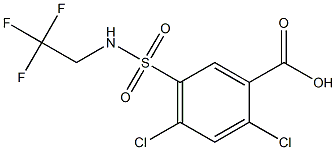2,4-dichloro-5-[(2,2,2-trifluoroethyl)sulfamoyl]benzoic acid Structure