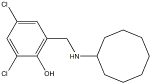 2,4-dichloro-6-[(cyclooctylamino)methyl]phenol Structure