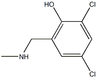 2,4-dichloro-6-[(methylamino)methyl]phenol 구조식 이미지