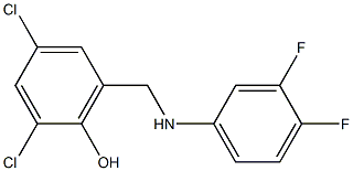 2,4-dichloro-6-{[(3,4-difluorophenyl)amino]methyl}phenol 구조식 이미지