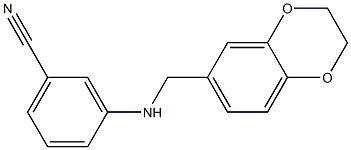 3-[(2,3-dihydro-1,4-benzodioxin-6-ylmethyl)amino]benzonitrile Structure