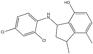 3-[(2,4-dichlorophenyl)amino]-1,7-dimethyl-2,3-dihydro-1H-inden-4-ol 구조식 이미지