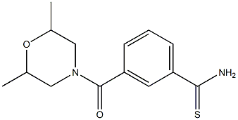 3-[(2,6-dimethylmorpholin-4-yl)carbonyl]benzenecarbothioamide 구조식 이미지
