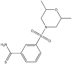 3-[(2,6-dimethylmorpholine-4-)sulfonyl]benzene-1-carbothioamide Structure