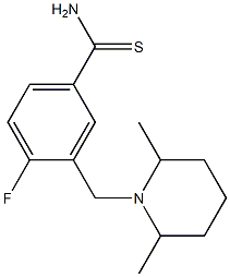 3-[(2,6-dimethylpiperidin-1-yl)methyl]-4-fluorobenzene-1-carbothioamide 구조식 이미지