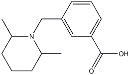 3-[(2,6-dimethylpiperidin-1-yl)methyl]benzoic acid Structure