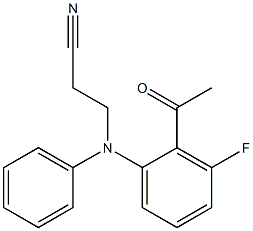 3-[(2-acetyl-3-fluorophenyl)(phenyl)amino]propanenitrile Structure