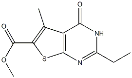 methyl 2-ethyl-5-methyl-4-oxo-3,4-dihydrothieno[2,3-d]pyrimidine-6-carboxylate Structure