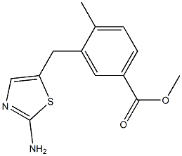 methyl 3-[(2-amino-1,3-thiazol-5-yl)methyl]-4-methylbenzoate Structure
