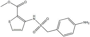 methyl 3-[(4-aminophenyl)methanesulfonamido]thiophene-2-carboxylate 구조식 이미지