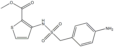 methyl 3-[(4-aminophenyl)methanesulfonamido]thiophene-2-carboxylate Structure