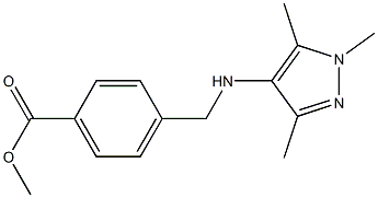 methyl 4-{[(1,3,5-trimethyl-1H-pyrazol-4-yl)amino]methyl}benzoate Structure