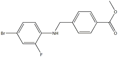 methyl 4-{[(4-bromo-2-fluorophenyl)amino]methyl}benzoate Structure