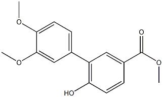 methyl 6-hydroxy-3',4'-dimethoxy-1,1'-biphenyl-3-carboxylate 구조식 이미지