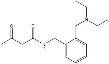 N-({2-[(diethylamino)methyl]phenyl}methyl)-3-oxobutanamide Structure