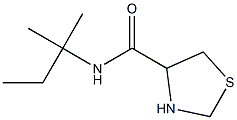 N-(1,1-dimethylpropyl)-1,3-thiazolidine-4-carboxamide 구조식 이미지