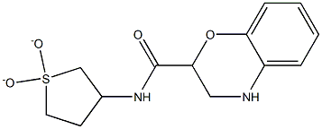 N-(1,1-dioxidotetrahydrothien-3-yl)-3,4-dihydro-2H-1,4-benzoxazine-2-carboxamide 구조식 이미지