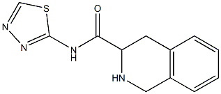 N-(1,3,4-thiadiazol-2-yl)-1,2,3,4-tetrahydroisoquinoline-3-carboxamide 구조식 이미지