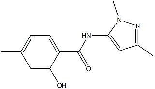 N-(1,3-dimethyl-1H-pyrazol-5-yl)-2-hydroxy-4-methylbenzamide Structure