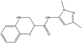 N-(1,3-dimethyl-1H-pyrazol-5-yl)-3,4-dihydro-2H-1,4-benzoxazine-2-carboxamide 구조식 이미지