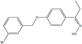 N-(1-{4-[(3-bromophenyl)methoxy]phenyl}propylidene)hydroxylamine 구조식 이미지