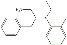 N-(1-amino-3-phenylpropan-2-yl)-N-ethyl-2-methylaniline 구조식 이미지