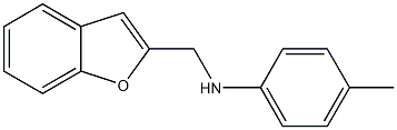 N-(1-benzofuran-2-ylmethyl)-4-methylaniline 구조식 이미지