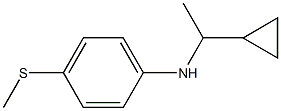N-(1-cyclopropylethyl)-4-(methylsulfanyl)aniline 구조식 이미지