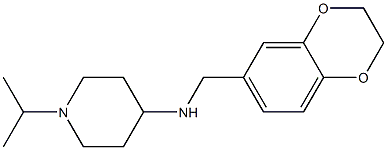 N-(2,3-dihydro-1,4-benzodioxin-6-ylmethyl)-1-(propan-2-yl)piperidin-4-amine 구조식 이미지