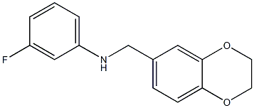 N-(2,3-dihydro-1,4-benzodioxin-6-ylmethyl)-3-fluoroaniline 구조식 이미지