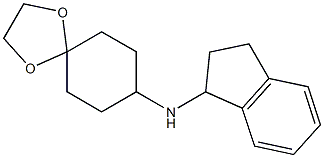 N-(2,3-dihydro-1H-inden-1-yl)-1,4-dioxaspiro[4.5]decan-8-amine 구조식 이미지