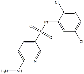 N-(2,5-dichlorophenyl)-6-hydrazinylpyridine-3-sulfonamide 구조식 이미지