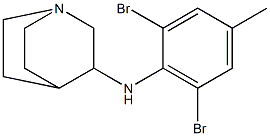 N-(2,6-dibromo-4-methylphenyl)-1-azabicyclo[2.2.2]octan-3-amine 구조식 이미지