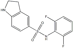 N-(2,6-difluorophenyl)-2,3-dihydro-1H-indole-5-sulfonamide Structure