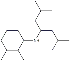 N-(2,6-dimethylheptan-4-yl)-2,3-dimethylcyclohexan-1-amine 구조식 이미지