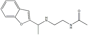 N-(2-{[1-(1-benzofuran-2-yl)ethyl]amino}ethyl)acetamide 구조식 이미지