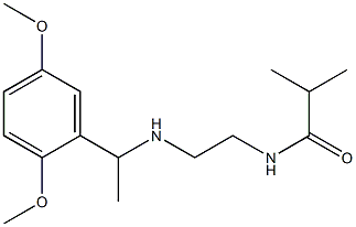 N-(2-{[1-(2,5-dimethoxyphenyl)ethyl]amino}ethyl)-2-methylpropanamide 구조식 이미지