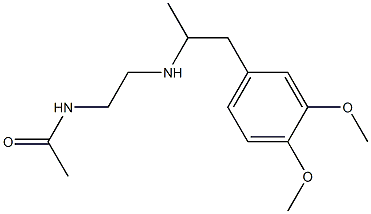 N-(2-{[1-(3,4-dimethoxyphenyl)propan-2-yl]amino}ethyl)acetamide 구조식 이미지