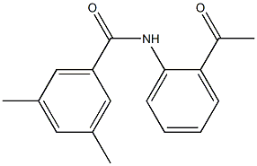 N-(2-acetylphenyl)-3,5-dimethylbenzamide 구조식 이미지