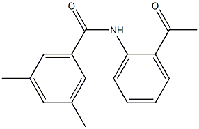 N-(2-acetylphenyl)-3,5-dimethylbenzamide Structure