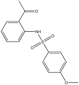 N-(2-acetylphenyl)-4-methoxybenzene-1-sulfonamide Structure